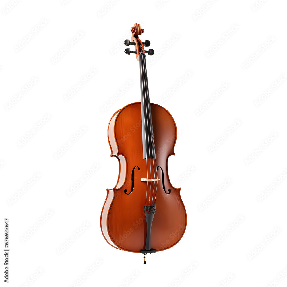 Obraz premium Voilen or cello isolated on transparent and white background