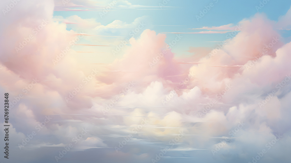 Peaceful blue sky with dramatic cloudscape in a tranquil
Peaceful blue sky with dramatic cloudscape in a tranquil