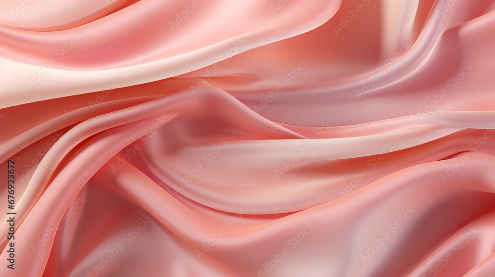 Obraz premium Abstract Pink Silk Textured Background with Smooth Rippled Pattern 