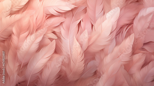 Abstract Pink Feathers in Full Frame Macro CloseUp 