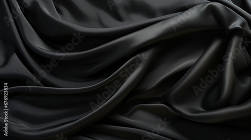 Abstract Elegance Flowing Silk in Black and White 