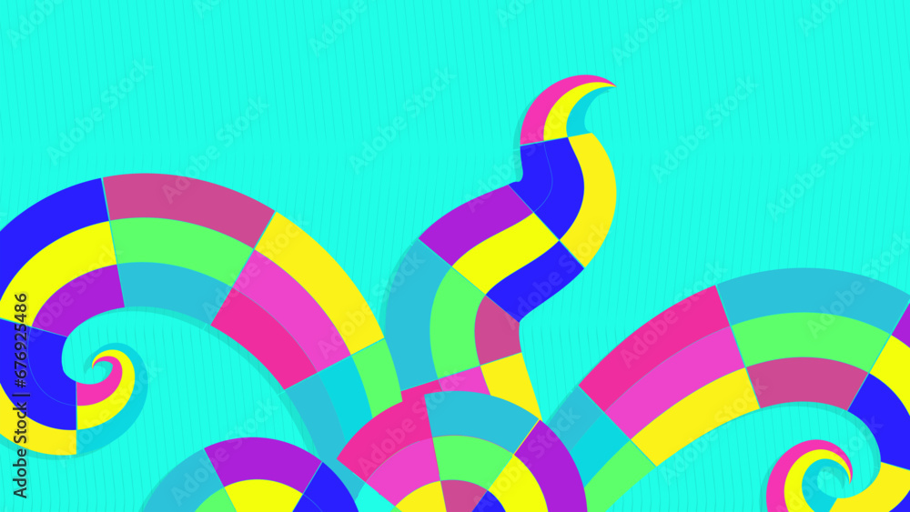 Obraz premium colorful vector background template with geometric shapes