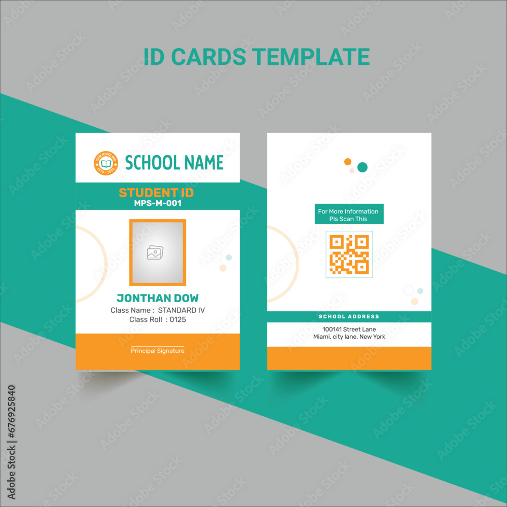 Student ID Card Design Template ID Card Design For School Identity student-id-card-design-template-id-card-design-for-school-identity