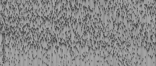 Minimalistic geometric isometric background with white vertical long cubes. Data Sorting. Big data. Voxel art. High technology concept of artificial intelligence and smart system. Vector background