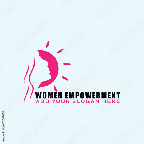 women empowerment logo design vector format