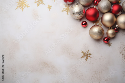 Christmas background with xmas tree and sparkle bokeh lights on canvas background. Merry christmas card. Winter holiday theme. Copy space