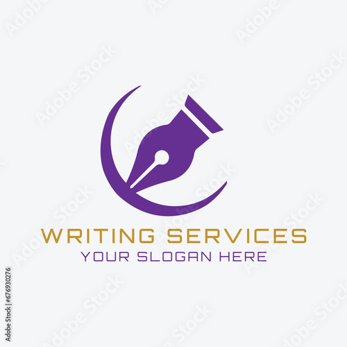 writing services logo design vector format