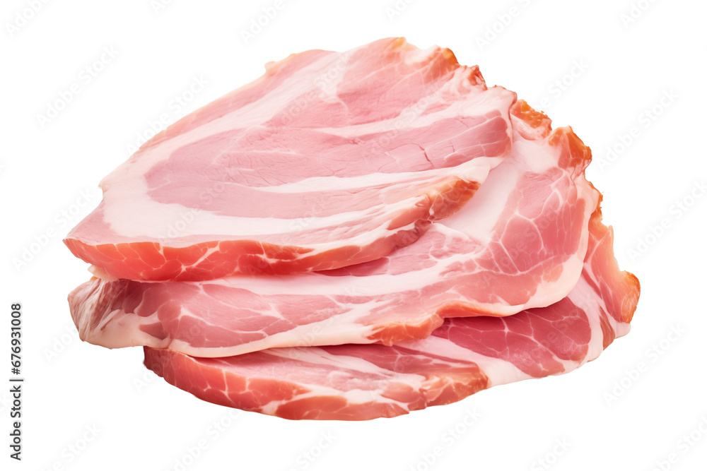 cured ham isolated on white background cured ham isolated on white background
