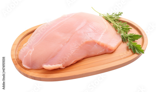 raw chicken breast isolated on white background