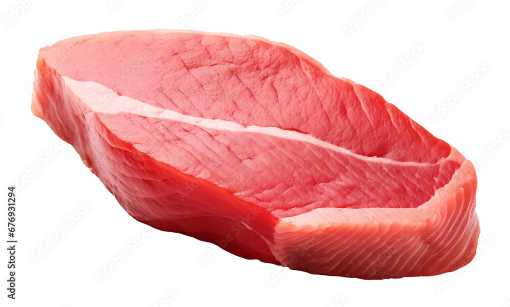 tuna steak isolated on white