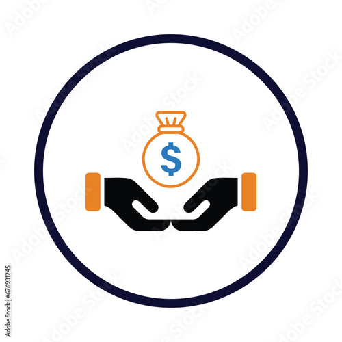 hand, money, fund, handover, dollar, fund handover icon