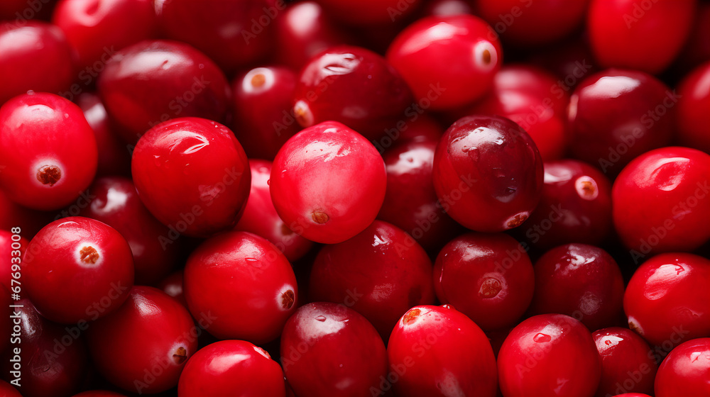 red cranberries fruits close-up background red cranberries fruits close-up background