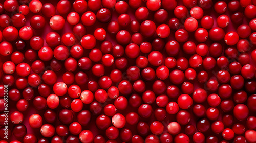 red cranberry beads background