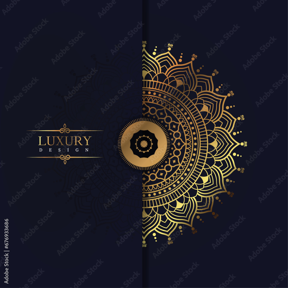 Luxury Golden Geometric Ornamental Mandala Background Vector Design. Decorative mandala for tattoo, Mehendi, Islamic, Ornament, Art, henna, Indian, Asian, print, poster, cover, brochure, flyer, banner Luxury Golden Geometric Ornamental Mandala Background Vector Design. Decorative mandala for tattoo, Mehendi, Islamic, Ornament, Art, henna, Indian, Asian, print, poster, cover, brochure, flyer, banner