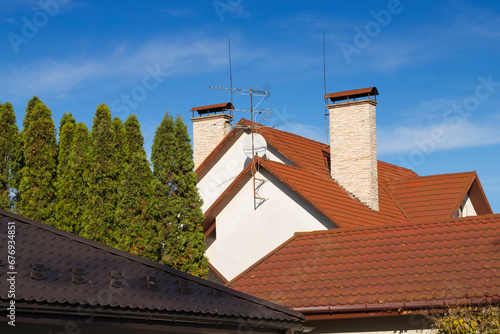 Modern roof design in the country