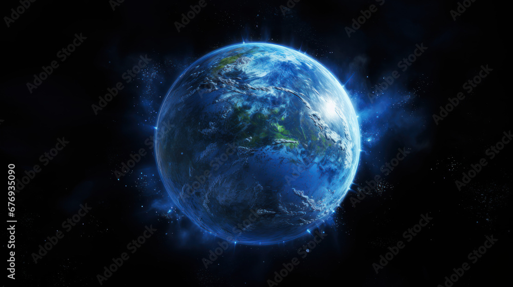 Fototapeta premium une planète jumèle de la Terre découverte - vue d'artiste