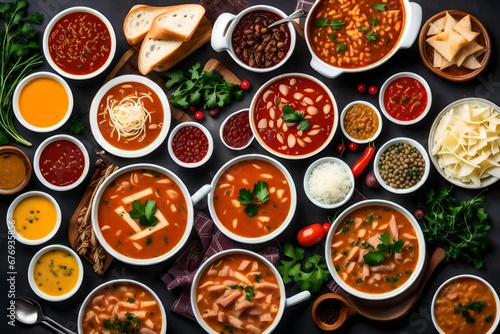 different types of Russian soups.