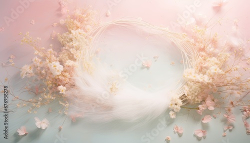 Newborn baby nest or crib backdrop, photoshop overlay,  pastel blue and pink colors
