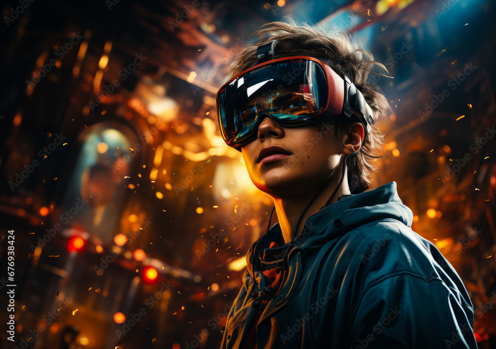 The Adventurous Glimpse of a Young Man in Goggles The Adventurous Glimpse of a Young Man in Goggles