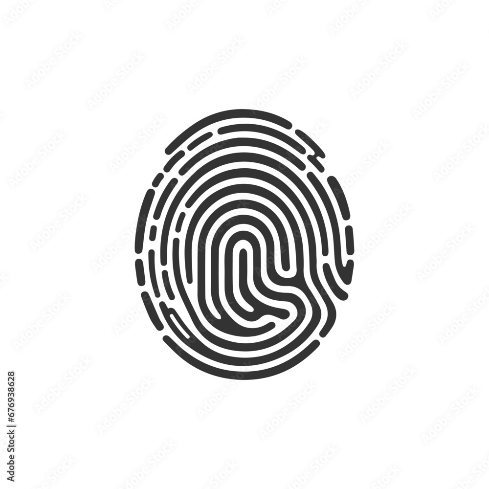 Fingerprint icon. Security access concept. Biometrics system. Vector illustration Fingerprint icon. Security access concept. Biometrics system. Vector illustration