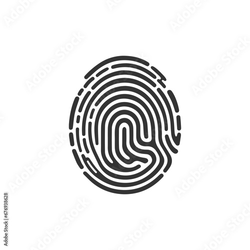 Fingerprint icon. Security access concept. Biometrics system. Vector illustration