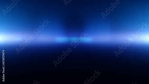 Abstract dark blue lens flare gradient overlay light leak background illustration. Vibrant defocused decor product display. Soft toned copy space backplate. Elegant glow product showcase backdrop.