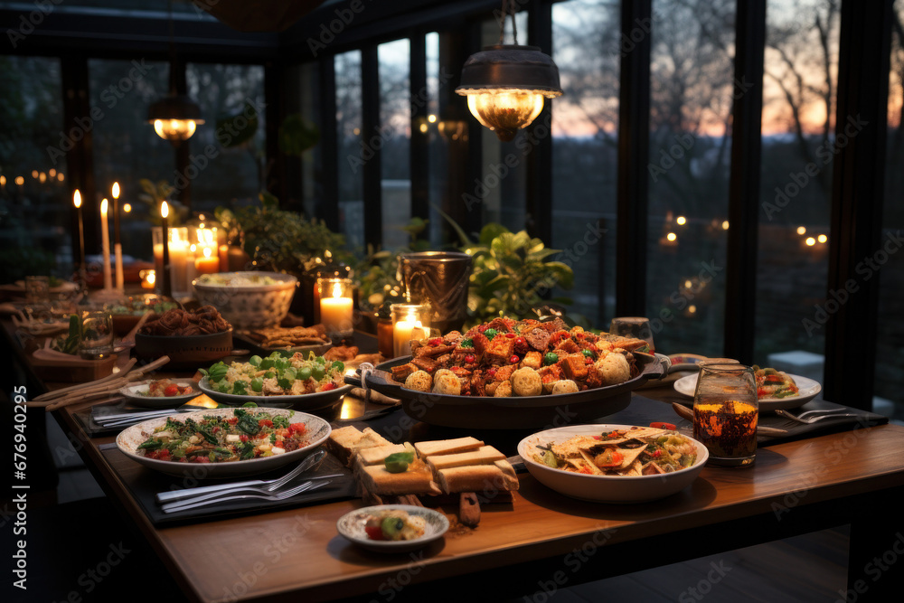 Festive Feast: A Culinary Wonderland of Joy, Bringing Loved Ones Together for a Merry Christmas Celebration (AI Generated) Festive Feast: A Culinary Wonderland of Joy, Bringing Loved Ones Together for a Merry Christmas Celebration (AI Generated)