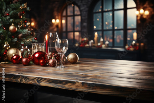 Enchanting Yuletide Delight: A Captivating Glimpse into the Festive Magic of Christmas Decorations and Atmosphere (AI Generated) 