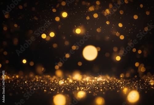 golden christmas lights background