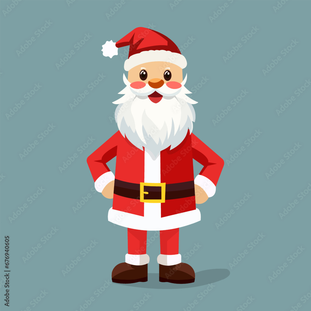 Santa Claus character. Merry Christmas and Happy New Year. Cartoon Christmas holiday character. Vector illustration Santa Claus character. Merry Christmas and Happy New Year. Cartoon Christmas holiday character. Vector illustration