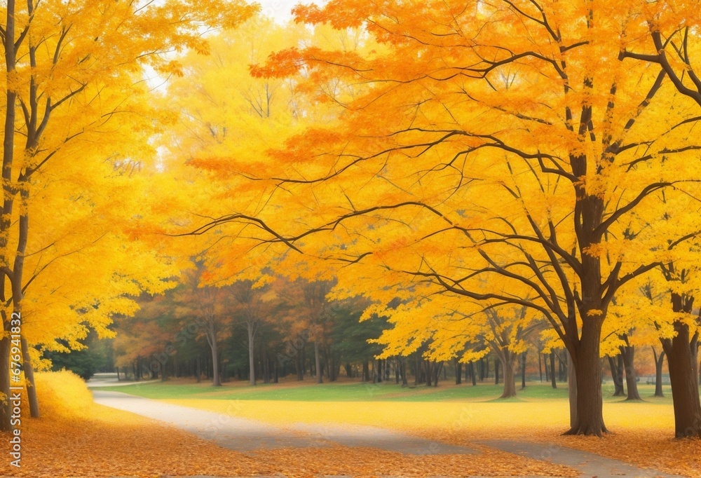 autumn trees in the park autumn trees in the park