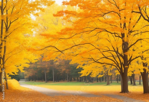 autumn trees in the park