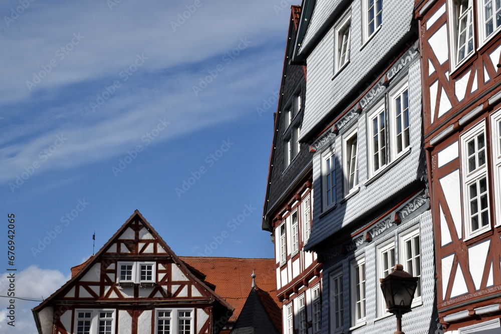 Fachwerkfassaden in der Altstadt von Fritzlar