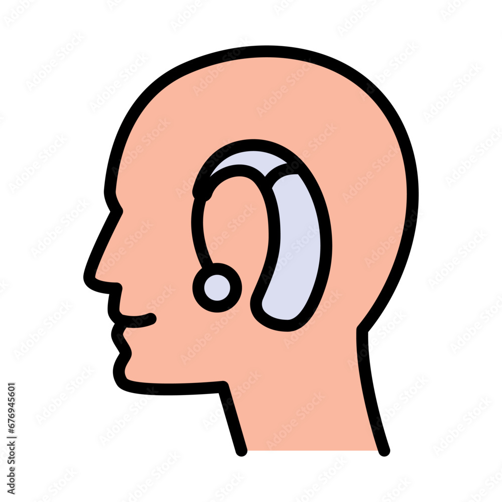 Hearing aid gadget icon vector. Hearing aid sign. isolated symbol illustration