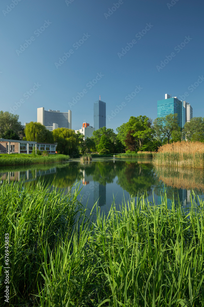 Donaupark, Donaustadt, UNO City, 22. Bezirk Donaustadt, Wien, Österreich