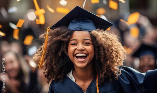 Happy African American Graduate: A Milestone Achieved