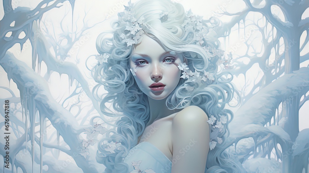 beautiful winter goddess wearing white gown dress in winter forest, character design illustration, Generative Ai
beautiful winter goddess wearing white gown dress in winter forest, character design illustration, Generative Ai