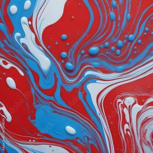 Color Cascade: A Splash of Red, Blue, and White