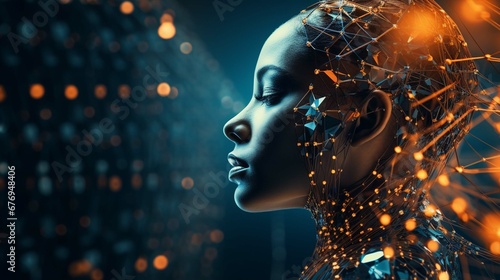 AI style background, futuristic, stunning background image of AI neural nets thinking photography ::10 , 8k, 8k render