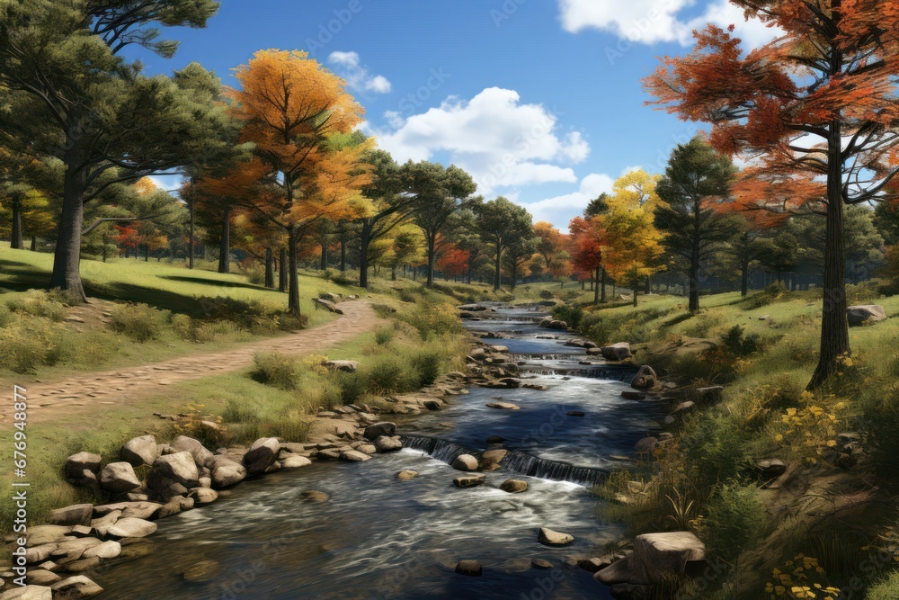 Serene Journey Through the Enchanting Canopy Generative AI Serene Journey Through the Enchanting Canopy Generative AI