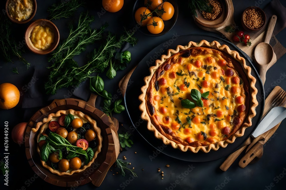 the perfect balance of sweet and savory in a quiche.