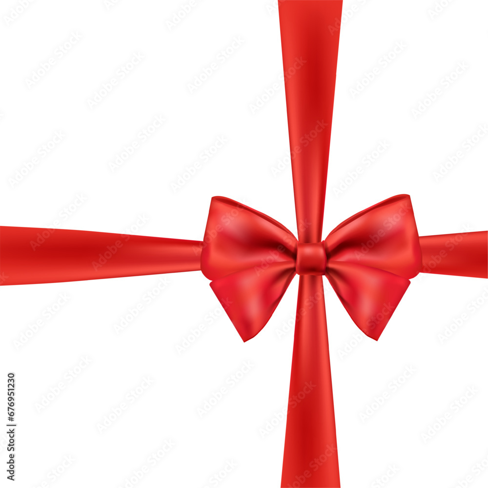 Realistic wrap tie. 3d ribbon satin bow present xmas gifts, celebration christmas holiday birthday red festive rope hair gift box pack on transparent background vector illustration Realistic wrap tie. 3d ribbon satin bow present xmas gifts, celebration christmas holiday birthday red festive rope hair gift box pack on transparent background vector illustration