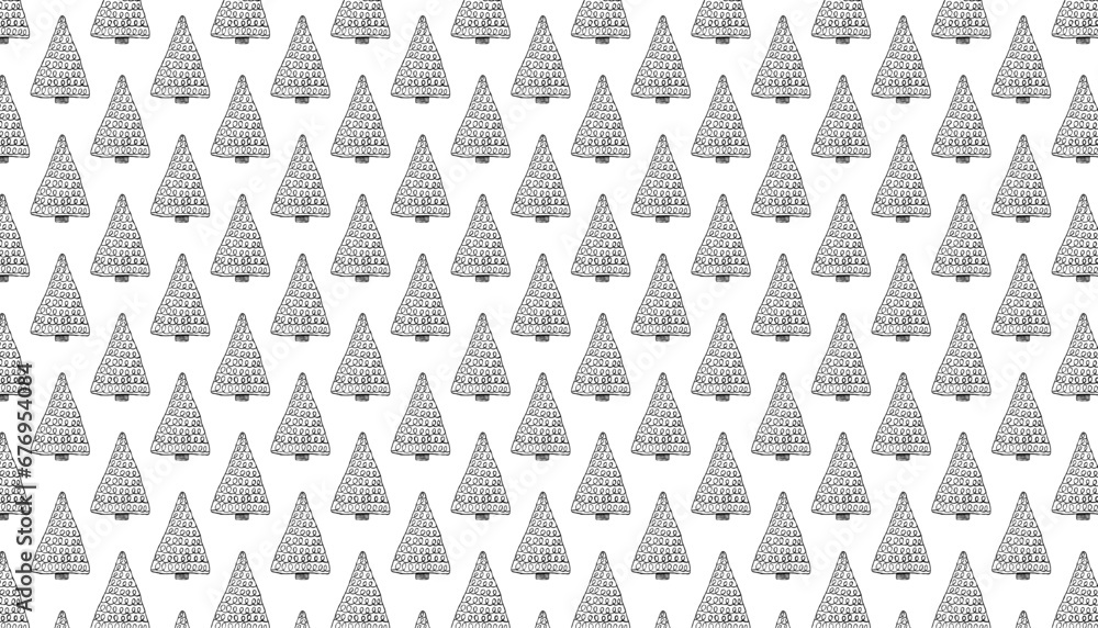 christmas pattern with cute tree christmas pattern with cute tree