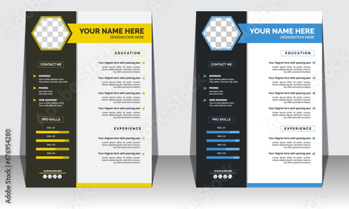 Corporate Resume or Curriculum Vitae - CV Template 
