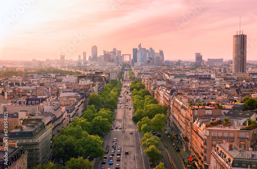 Paris from the roof of the Triumphal Arch photo