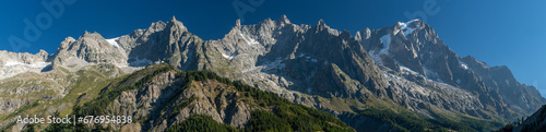 South View of the Grandes Jorasses, Mont Blanc massif, in Summer photo