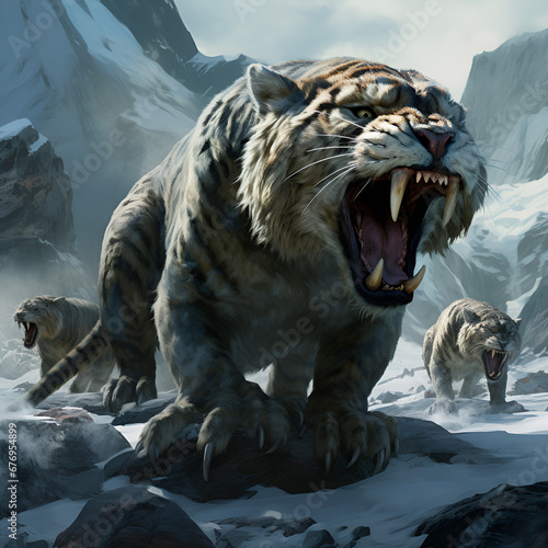 Saber-Toothed Cats ice age