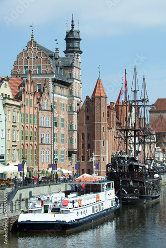 Gdansk Old Town Motlawa River Ships