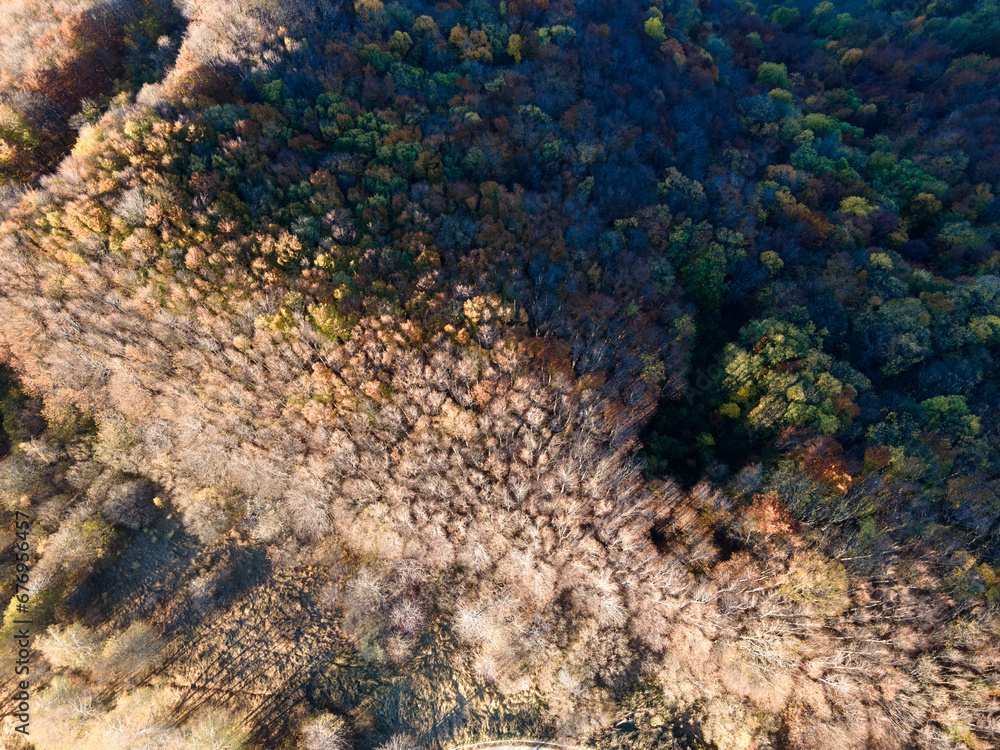 Aerial Autumn view of Vitosha Mountain, Bulgaria Aerial Autumn view of Vitosha Mountain, Bulgaria
