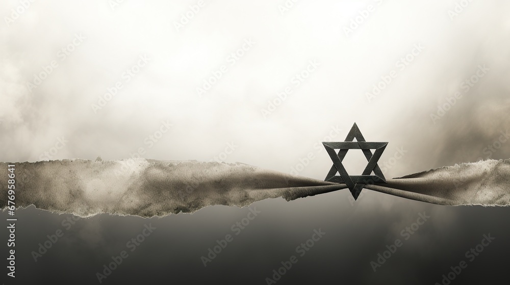 Star of David, ancient symbol, emblem in the shape of a six-pointed star, Magen, culture faith, Israel Jews, symbol symbolism, flag emblem item. - obrazy, fototapety, plakaty 